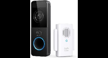eufy C210 Slim Doorbell- Draadloze Video Deurbel - Video Doorbell Inclusief Chime (incl 16GB SD Kaart) - Accu - Zwart
