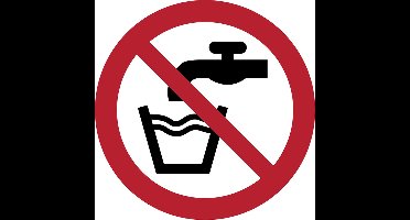 Pictogram bordje Geen drinkwater | Ø 100 mm