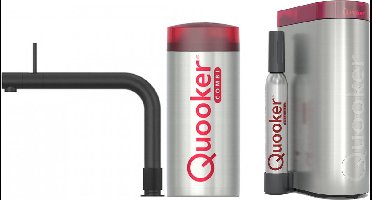 Quooker Front met COMBI boiler en CUBE reservoir 5-in-1 kokend water kraan Zwart
