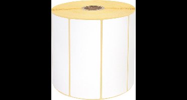 Zebra labeletiket Quantore 880191-038D 102x38mm 25mm wit permanent - 4 stuks