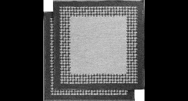 De Witte Lietaer Theedoek Pied de Poule, Zwart - 2 stuks - 65 x 65 cm - Katoen