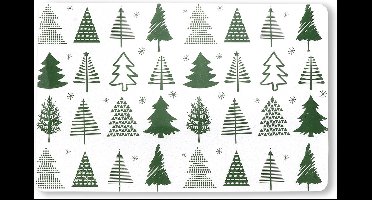 Placemat Xmas Tree 30x45cm Donker Groen