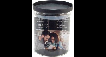 Voorraadpot - Doorzichtig - Glas - ø10x13 cm - Stapelbaar