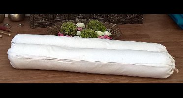 Guling, Bantal Pollo XLarge~125xØ~23-25cm. Medium 1500gr. Traagschuim/Memory Foam vulling. Drukverlagend en vormvast Fijn tegen reuma, arthrose of drukpijn Voor een betere nachtrust, ook voor senioren. Voor Rug-Zij-slaper Vegan-Ortho Vital+ Goeling #