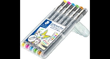 STAEDTLER pigment liner - Box 6 kleuren - 0,5 mm