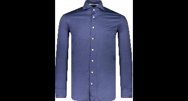 Profuomo   Overhemd Blauw Getailleerd - Maat EU41 - Mannen - Herfst/Winter Collectie - Polyester