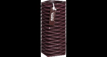 Gusta - Figuurkaars - ZigZag - Bordeaux Rood - ø7,5x15,5cm
