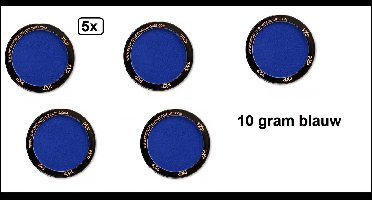 5x PXP Professional Colours 10 gram Mid blauw - Schmink Sint en Piet festival thema feest party fun