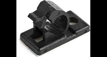 StarTech.com 100 Zelfklevende Kabelmanagement Clips, 5.5mm, Zwart, Netwerk/Ethernet/Bureau/Computer Kabelbeheer, Klevende Kabelhouders, Zelfklevende Klem, Nylon, UL/94V-2 Brandklasse