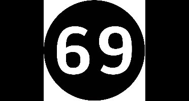 Containerstickers Huisnummer "83" - 25x25cm - Zwart met Witte Cirkel - Set van 4 dezelfde Vinyl Stickers - Klikostickers