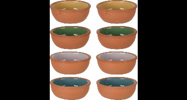 Excellent Houseware Tapas schaaltjes - 20x st - 10 x 4 cm - 150 ml - terracotta - hapjes bakjes