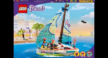 LEGO 41716 Friends Stephanies zeilavontuur, Speelset met Boot, Minipoppetjes en Accessoires, Leuk cadeau voor Meisjes en Jongens vanaf 7 Jaar