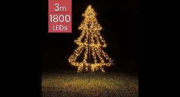 Buiten Kerstboom met 1800 LED lampjes - warm wit - 300CM