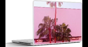 Laptop sticker - 15.6 inch - Palm - Tuinposter - Roze - 36x27,5cm - Laptopstickers - Laptop skin - Cover