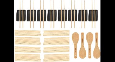 28-delige sushi serveer set voor 8 personen - keramiek - zwart