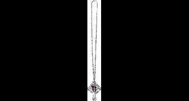 Boland - Ketting Skull cross - Volwassenen - Unisex - Priester - Halloween accessoire - Horror - Sieraad - Skull
