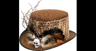 Boland - Hoed Voodoo Ayida - 57 - Volwassenen - Unisex - Halloween accessoire - Horror