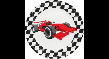 Boland - Set 8 papieren bordjes Speed - Sport - Autosport - Racewagen - Autorace - Finish vlag