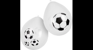 Boland - Set 6 latex ballonnen Voetbal - Multi - Knoopballon