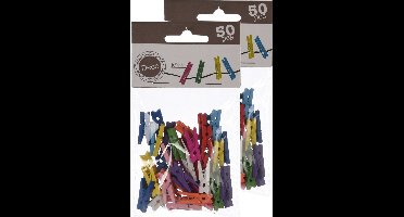 Home & Styling collection decoratie knijpers - 100x stuks - gekleurd