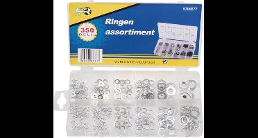 Topgear Ringen Assortiment - Breed- en Veerringen - 350 stuks - Diverse Maten