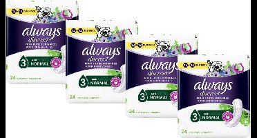 Always Maandverband – Discreet Normaal - 4 Duo-pakken van 24 Stuks
