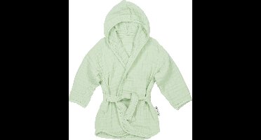 Meyco Baby Uni badjas - pre-washed hydrofiel - soft green - 86/92