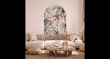 ZELFKLEVENDE BEHANG BOOG STICKER - JUNGLE TONAL