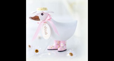 DCUK - decoratief figuur - eend met zomerhoed - handgemaakt