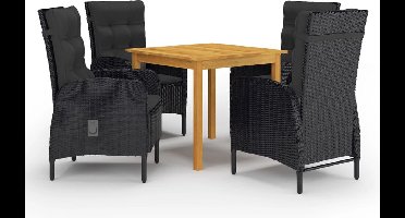 vidaXL - 5-delige - Tuinset - zwart