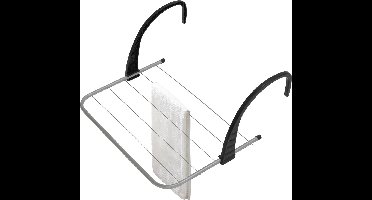 Niceey Droogrek Hangend - Wanddroogrek - Droogrek voor Deur - Wasrek Ophangbaar - 3m - Grijs