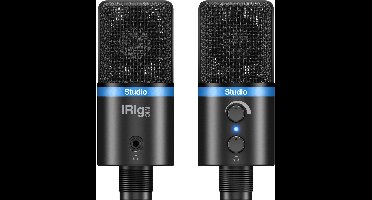 IK Multimedia IP-IRIG-MICSTDBLA-IN microfoon Zwart, Blauw Microfoon voor studio's