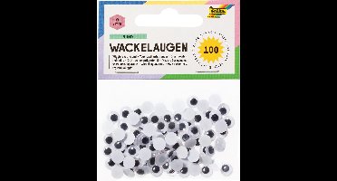 plakogen Folia met bewegende pupillen rond 7mm zak a 100    stuks