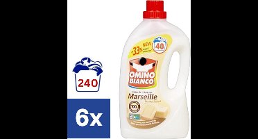 Omino Bianco Hart van Marseille Vloeibaar Wasmiddel (Voordeelverpakking) - 6 x 2l (240 wasbeurten)