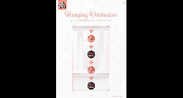 Hanging decoration rose/black - 16