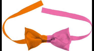 Folat - Strikje Colorblock Oranje/Roze