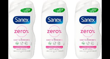 Sanex Zero Douchegel - Gevoelige Huid - Voordeelverpakking 3 x 500 ml