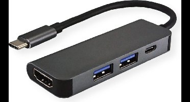 VALUE USB Type C dockingstation, HDMI 4K, 2x USB Type A + Type C PD