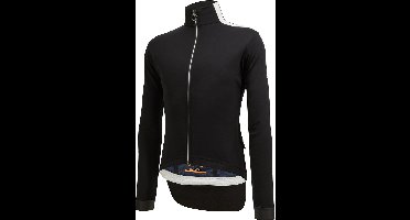 Santini Fietsjack wind en waterdicht Heren Zwart - Vega Multi -  Jacket With Hood Black - XXL