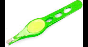 Pincet met drukpunten fluoriserend groen