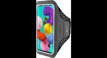 Hardloop Sportarmband geschikt voor Samsung Galaxy A51 - Zwart - Mobiparts