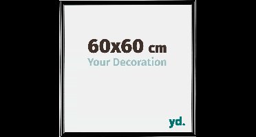 Your Decoration - Fotolijst 60x60 cm - Kunststof - Zwart Hoogglans - Bordeaux
