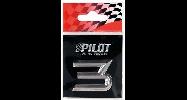 3D nummer chroom - *3*