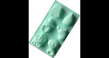 *** Siliconen Bakvorm Baby Divers - Baby Shower Vorm Cakevorm Taartvorm Tulband - 6 Stuks - Bakvormen