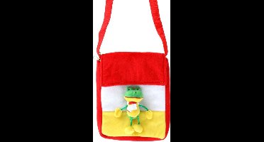 Tasje rood/wit/geel met rits