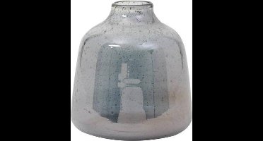 Light and living Vaas Ø20,5x23 cm DEONI glas steenslag blauw x