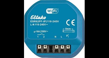 Eltako Impuls- schakelactor Wifi Apple Home & Matter potentiaalvrij - Blauw