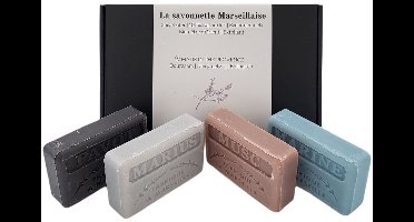 Zeep brievenbuscadeau: Opium, Marius, Marine, Musc savon de marseille zepen - zeep cadeau - franse zeep - ouderwetse blokzeep