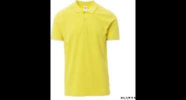 Payper Rome: Katoenen Piquet Polo Shirt Heren met Korte Mouwen en Parelmoer Knopen - Geel - S