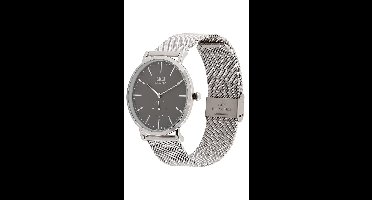 Mooi heren hrologe zilverkleurig met grijse wijzerplaat QA96J202Y